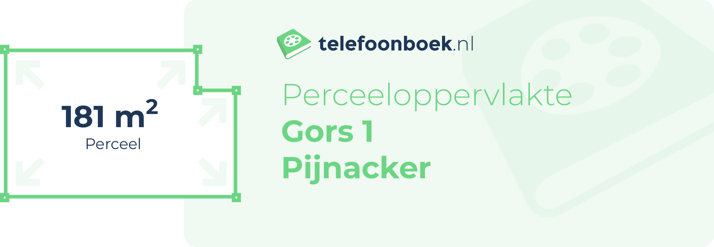 Perceeloppervlakte Gors 1 Pijnacker