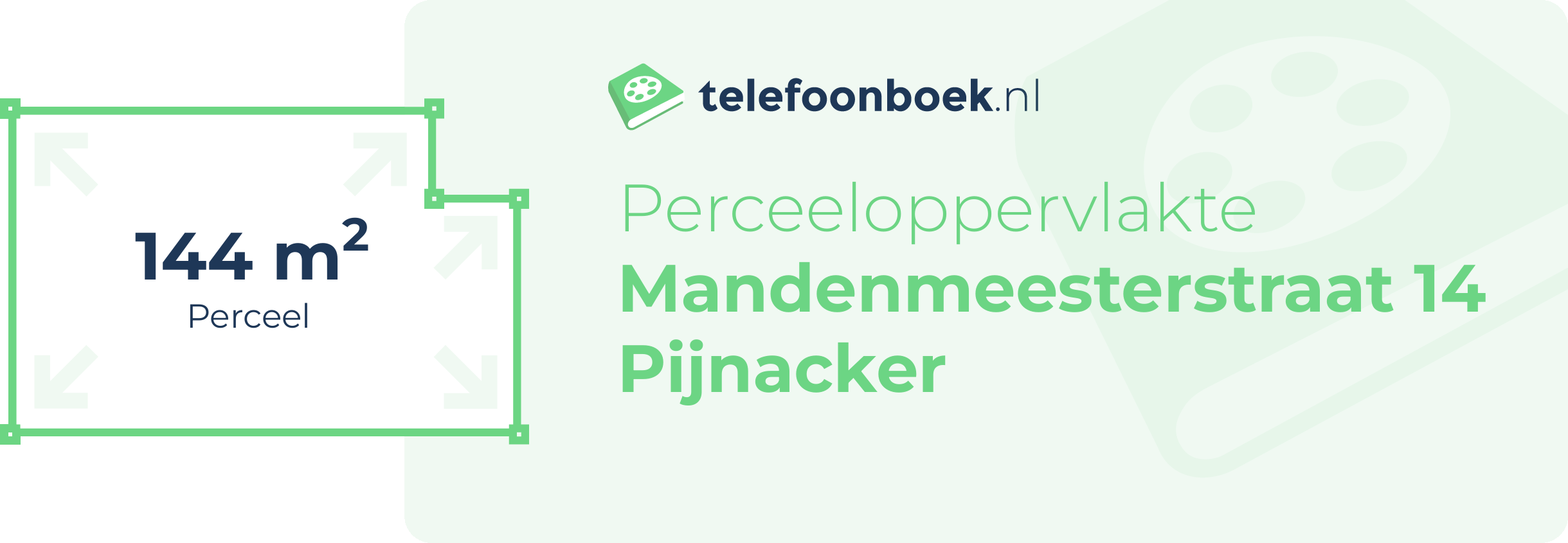 Perceeloppervlakte Mandenmeesterstraat 14 Pijnacker