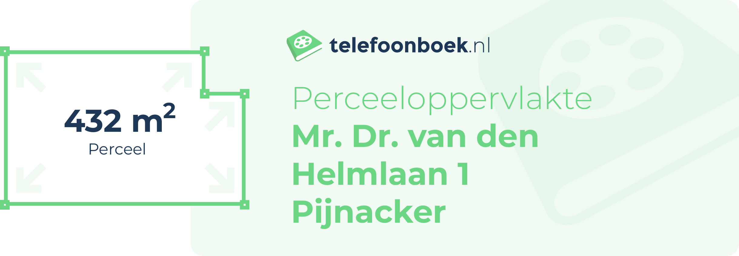 Perceeloppervlakte Mr. Dr. Van Den Helmlaan 1 Pijnacker