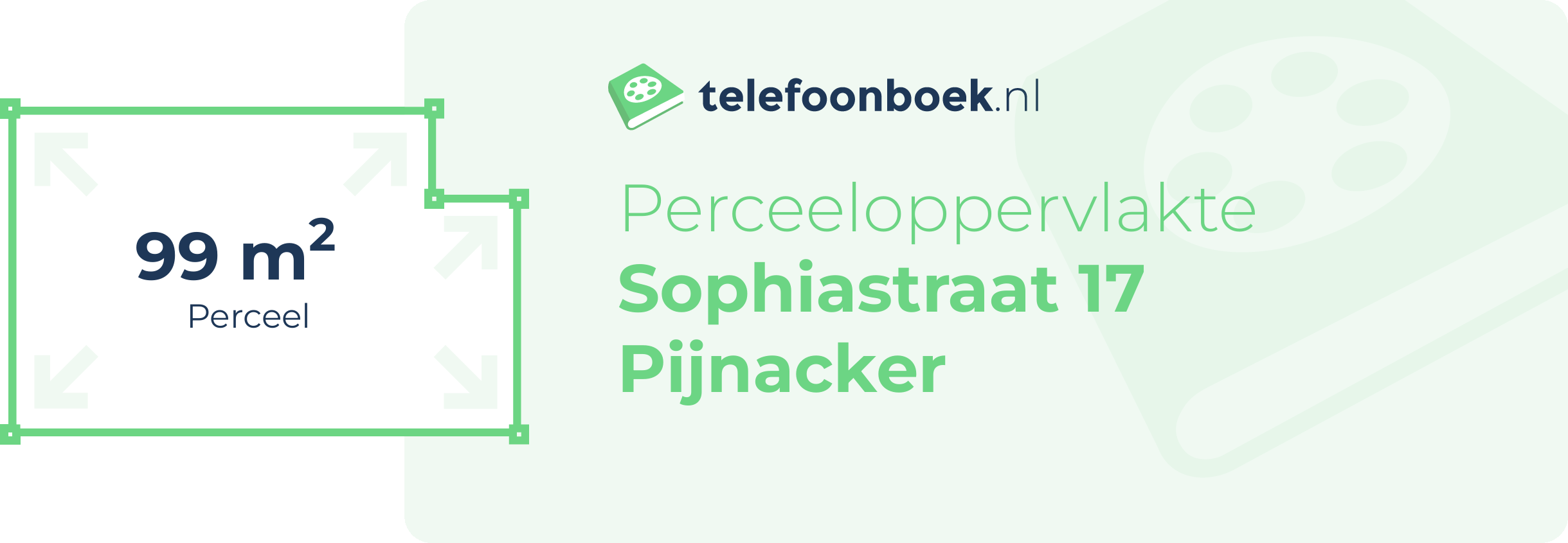 Perceeloppervlakte Sophiastraat 17 Pijnacker