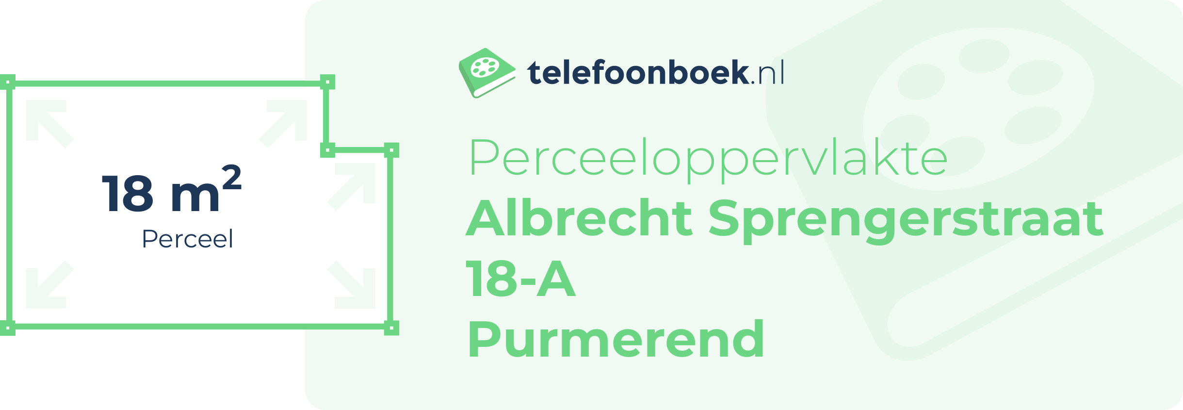 Perceeloppervlakte Albrecht Sprengerstraat 18-A Purmerend