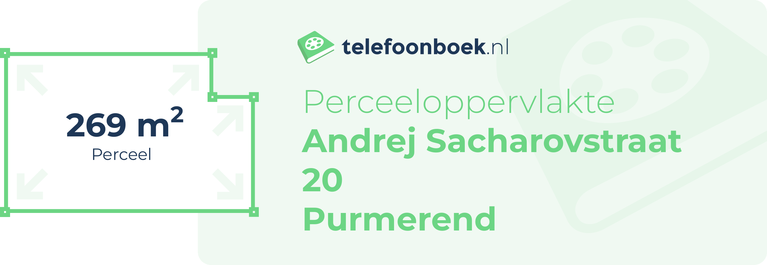 Perceeloppervlakte Andrej Sacharovstraat 20 Purmerend