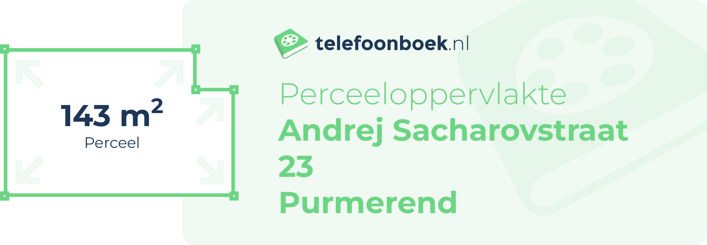 Perceeloppervlakte Andrej Sacharovstraat 23 Purmerend