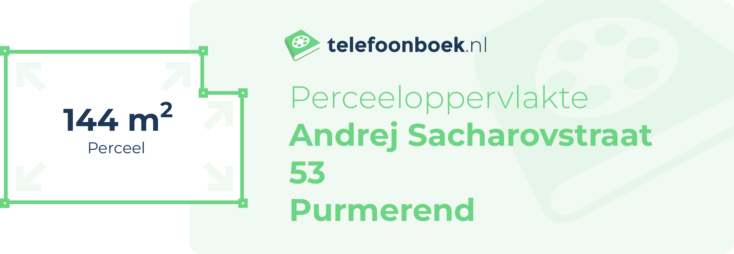 Perceeloppervlakte Andrej Sacharovstraat 53 Purmerend