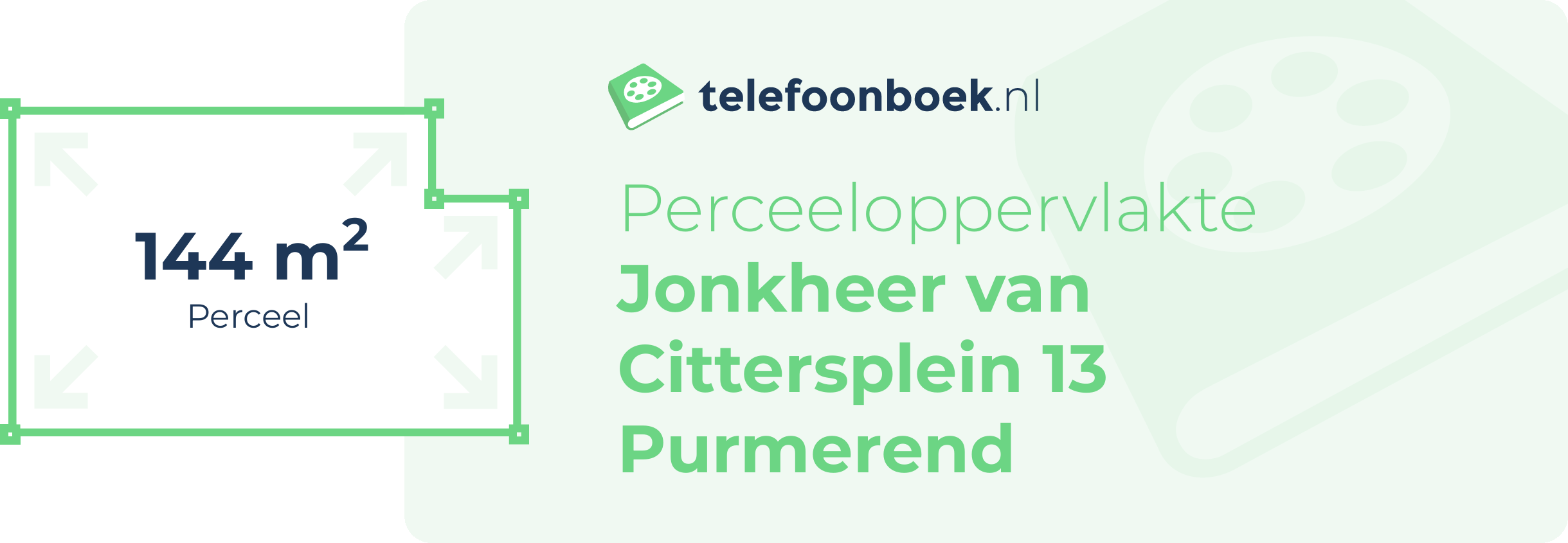 Perceeloppervlakte Jonkheer Van Cittersplein 13 Purmerend