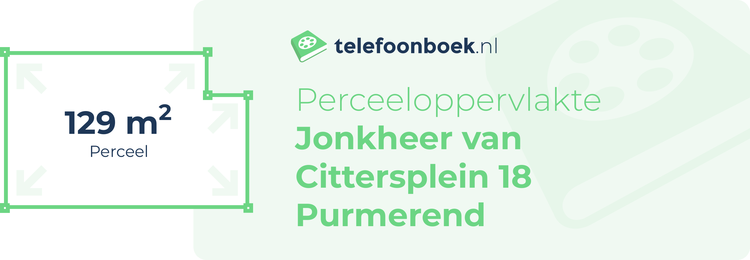 Perceeloppervlakte Jonkheer Van Cittersplein 18 Purmerend