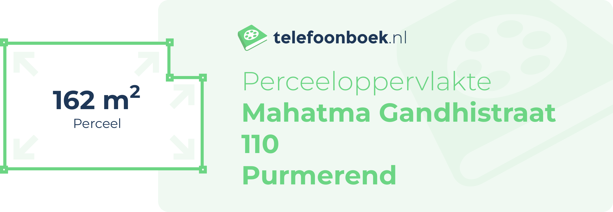 Perceeloppervlakte Mahatma Gandhistraat 110 Purmerend