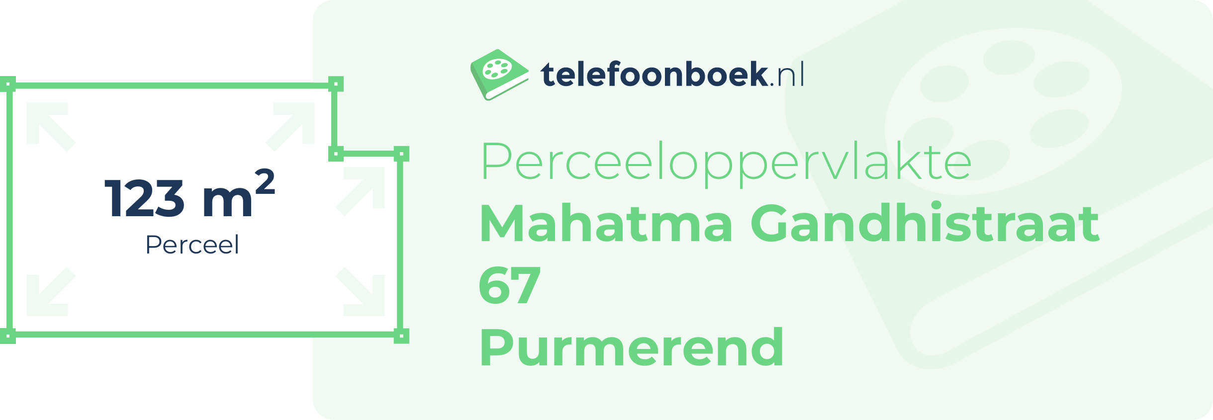 Perceeloppervlakte Mahatma Gandhistraat 67 Purmerend