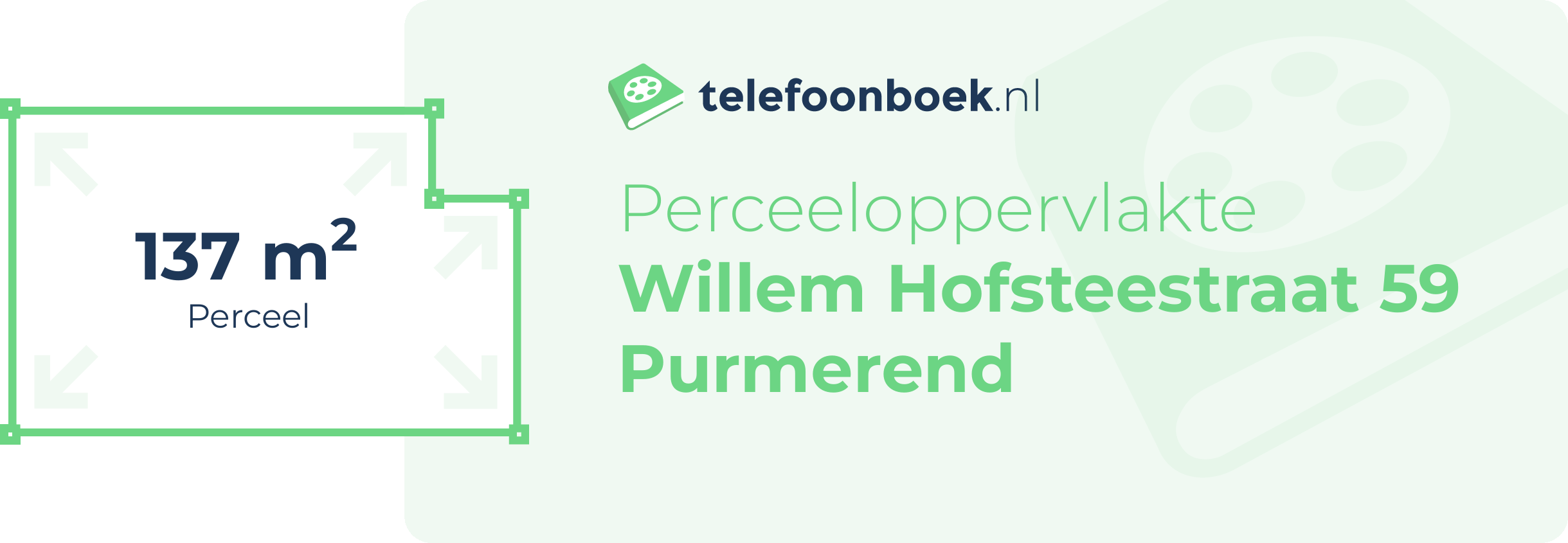 Perceeloppervlakte Willem Hofsteestraat 59 Purmerend