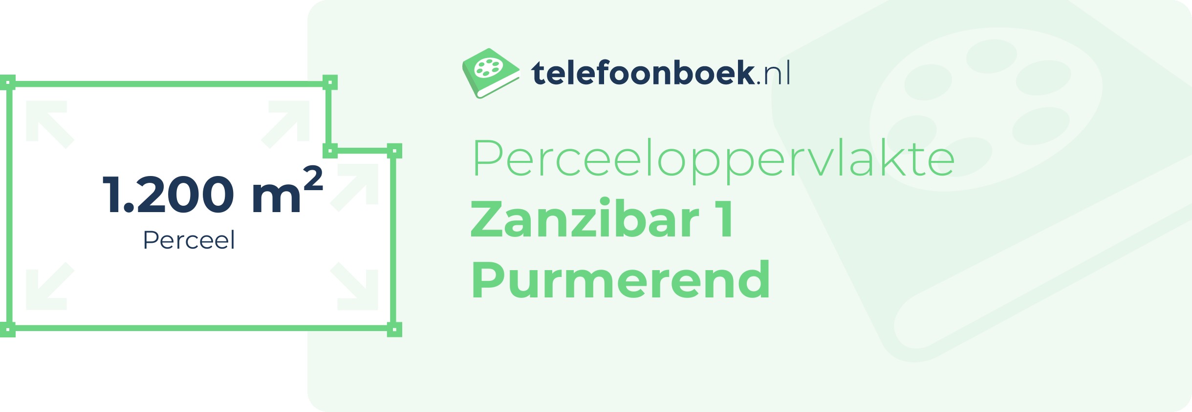 Perceeloppervlakte Zanzibar 1 Purmerend