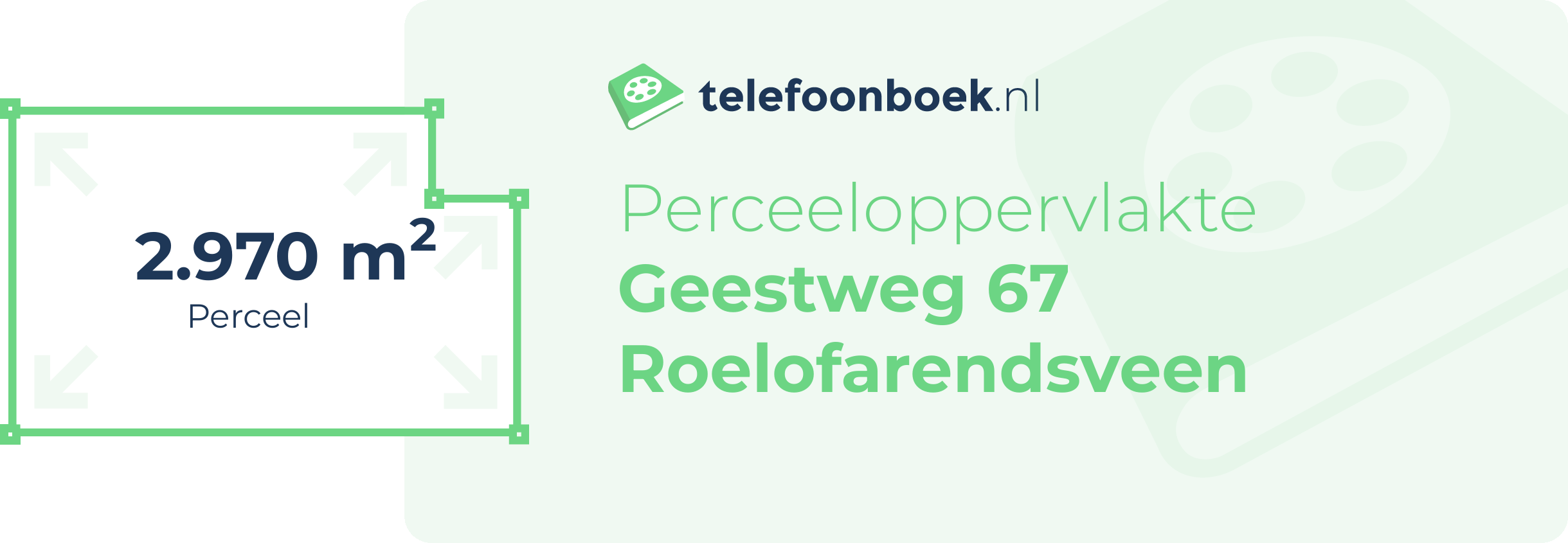 Perceeloppervlakte Geestweg 67 Roelofarendsveen