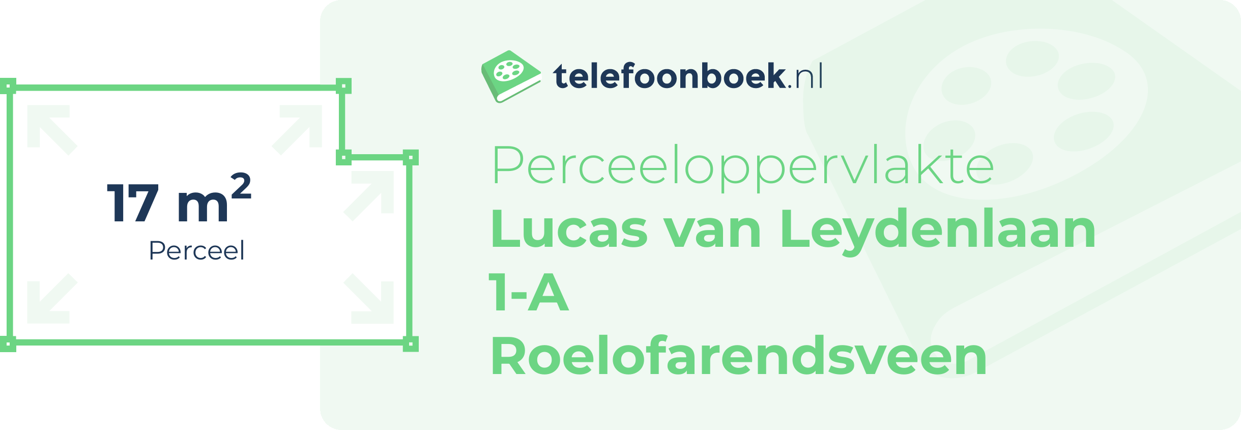 Perceeloppervlakte Lucas Van Leydenlaan 1-A Roelofarendsveen