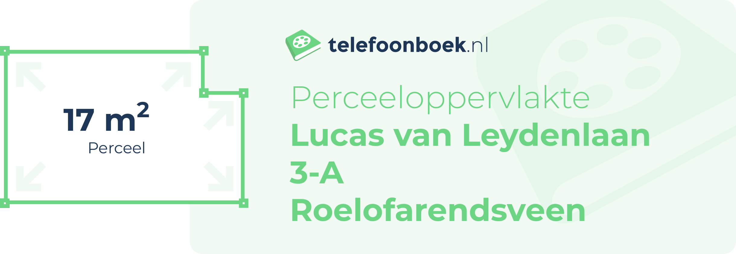 Perceeloppervlakte Lucas Van Leydenlaan 3-A Roelofarendsveen