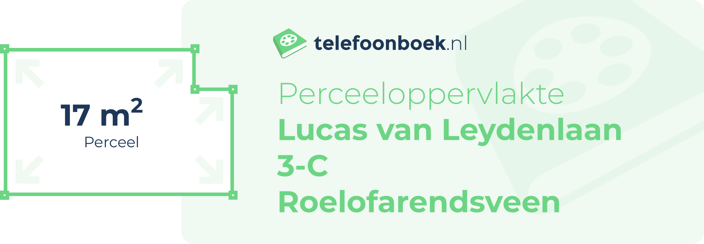 Perceeloppervlakte Lucas Van Leydenlaan 3-C Roelofarendsveen