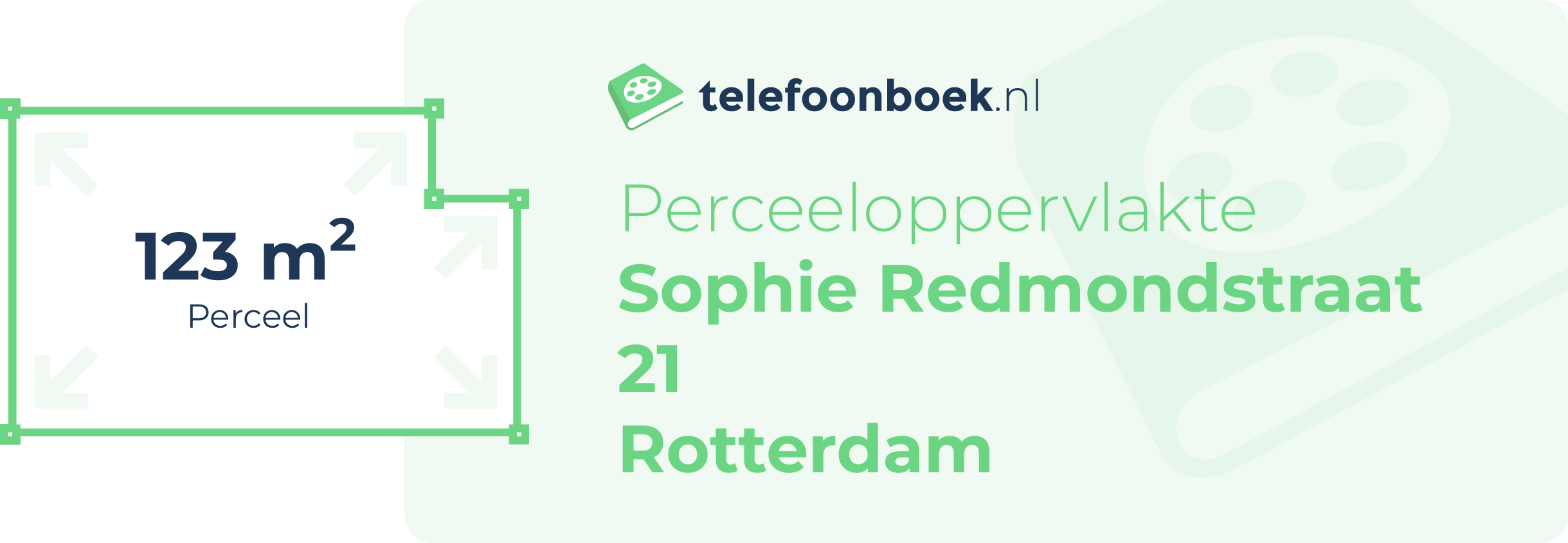 Perceeloppervlakte Sophie Redmondstraat 21 Rotterdam
