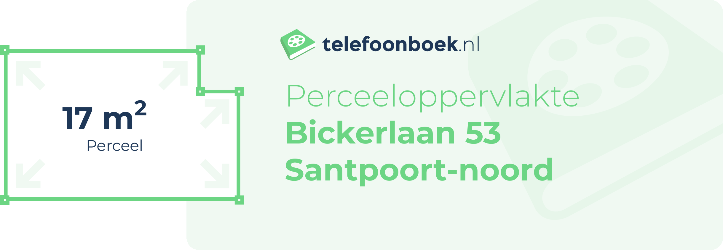 Perceeloppervlakte Bickerlaan 53 Santpoort-Noord