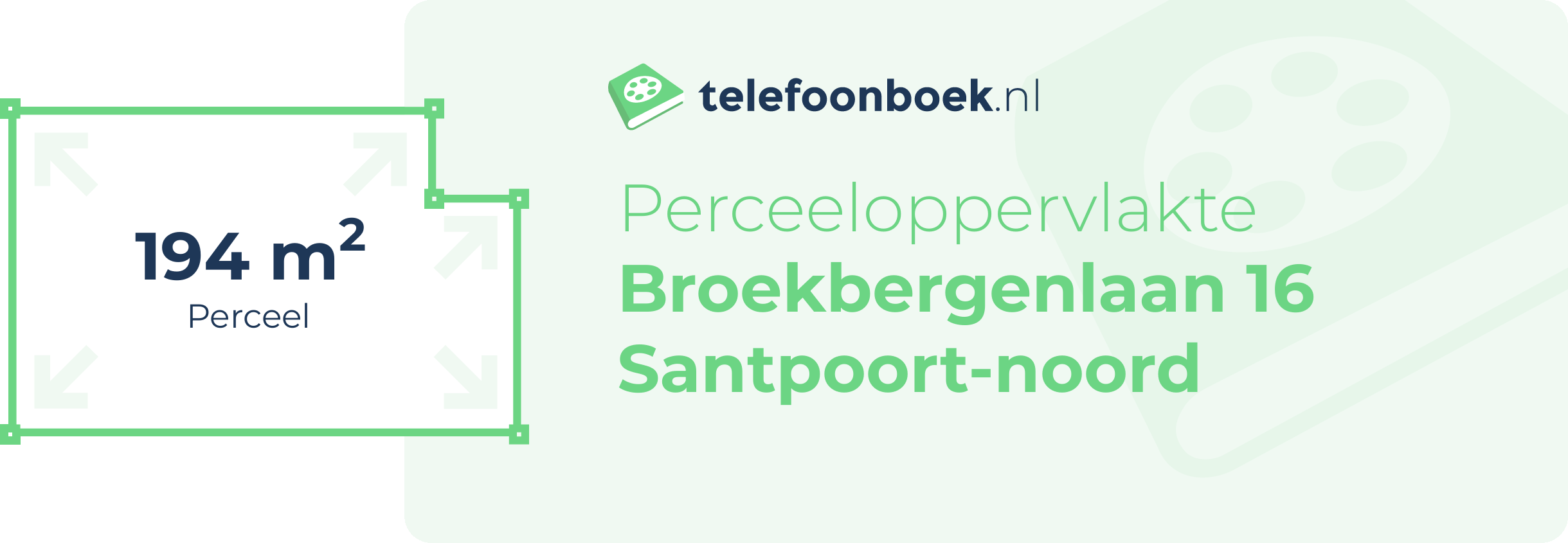 Perceeloppervlakte Broekbergenlaan 16 Santpoort-Noord