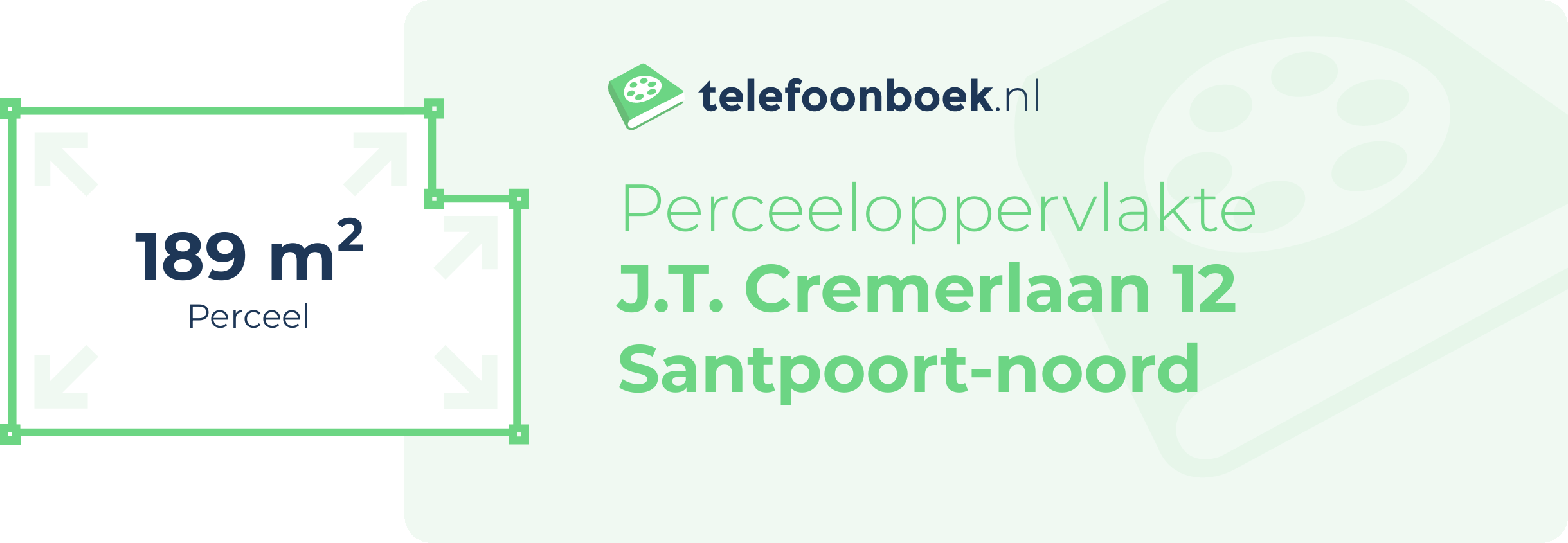 Perceeloppervlakte J.T. Cremerlaan 12 Santpoort-Noord