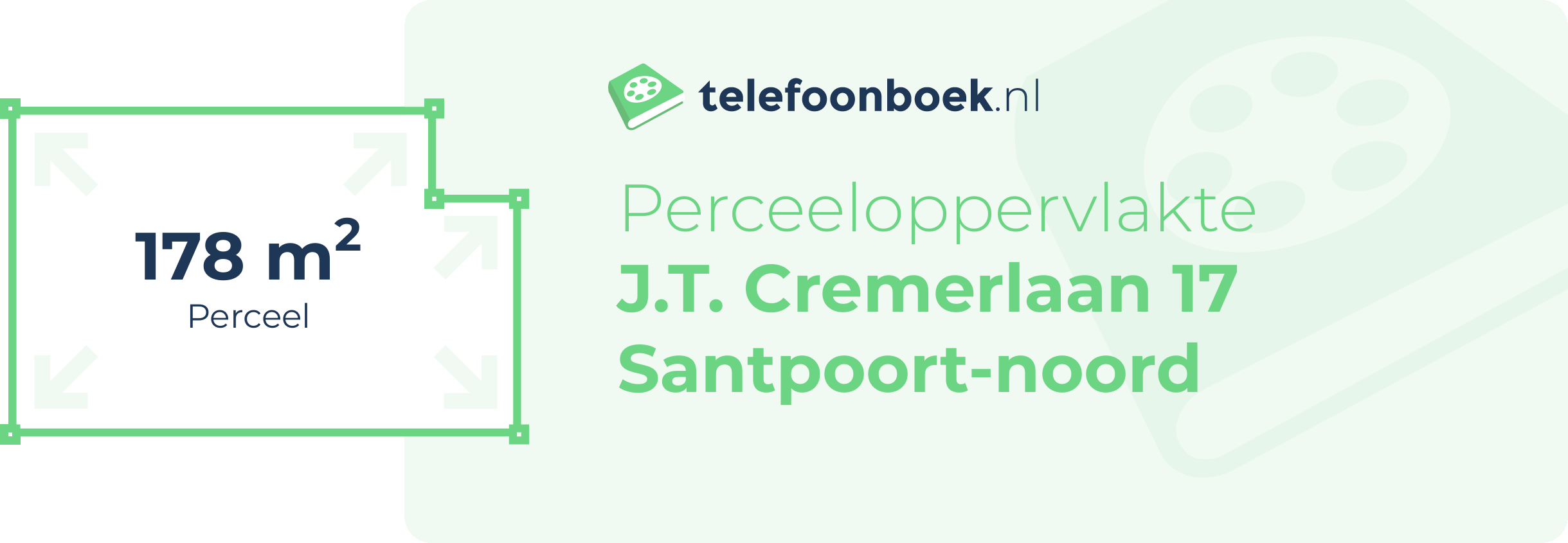 Perceeloppervlakte J.T. Cremerlaan 17 Santpoort-Noord