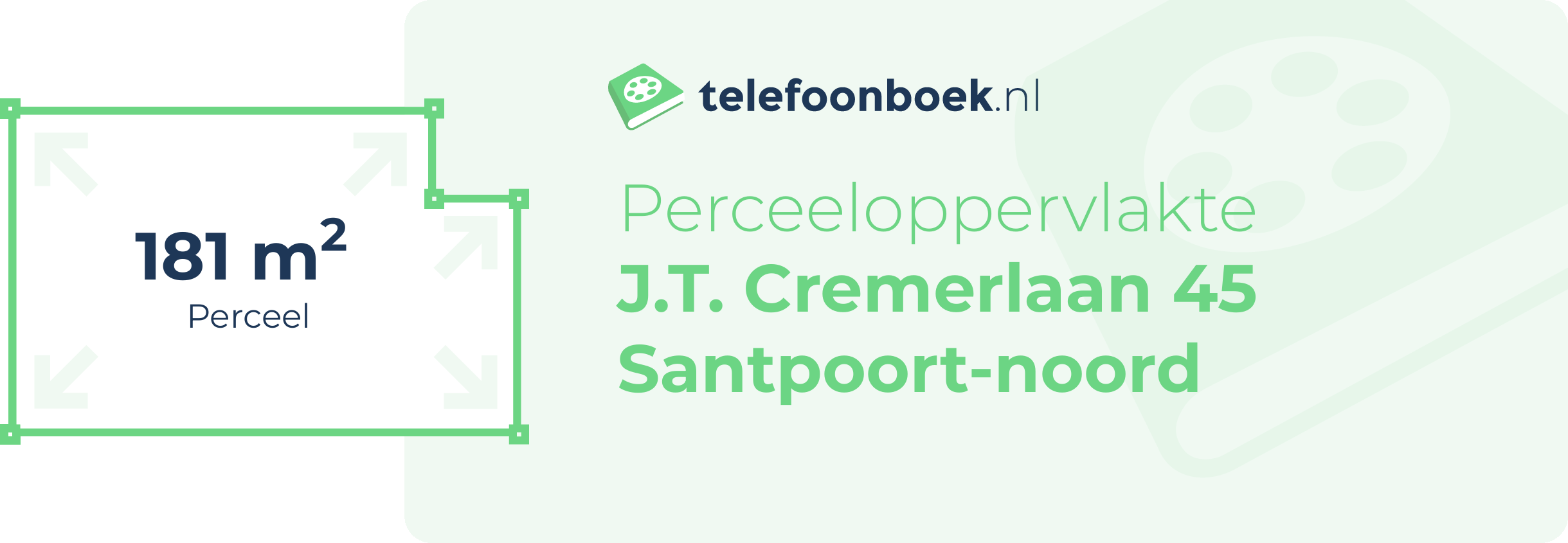 Perceeloppervlakte J.T. Cremerlaan 45 Santpoort-Noord