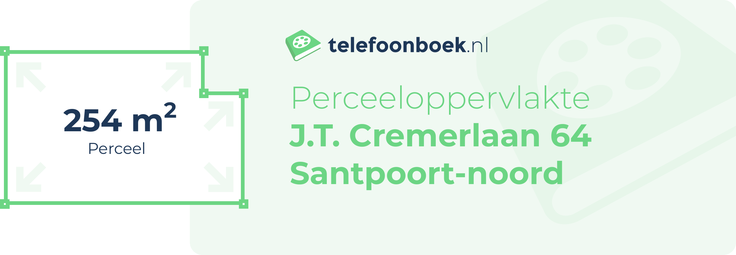 Perceeloppervlakte J.T. Cremerlaan 64 Santpoort-Noord