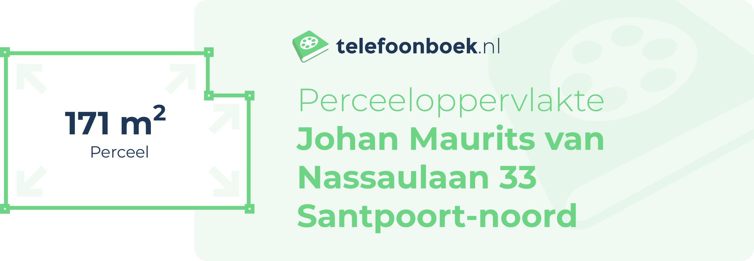 Perceeloppervlakte Johan Maurits Van Nassaulaan 33 Santpoort-Noord