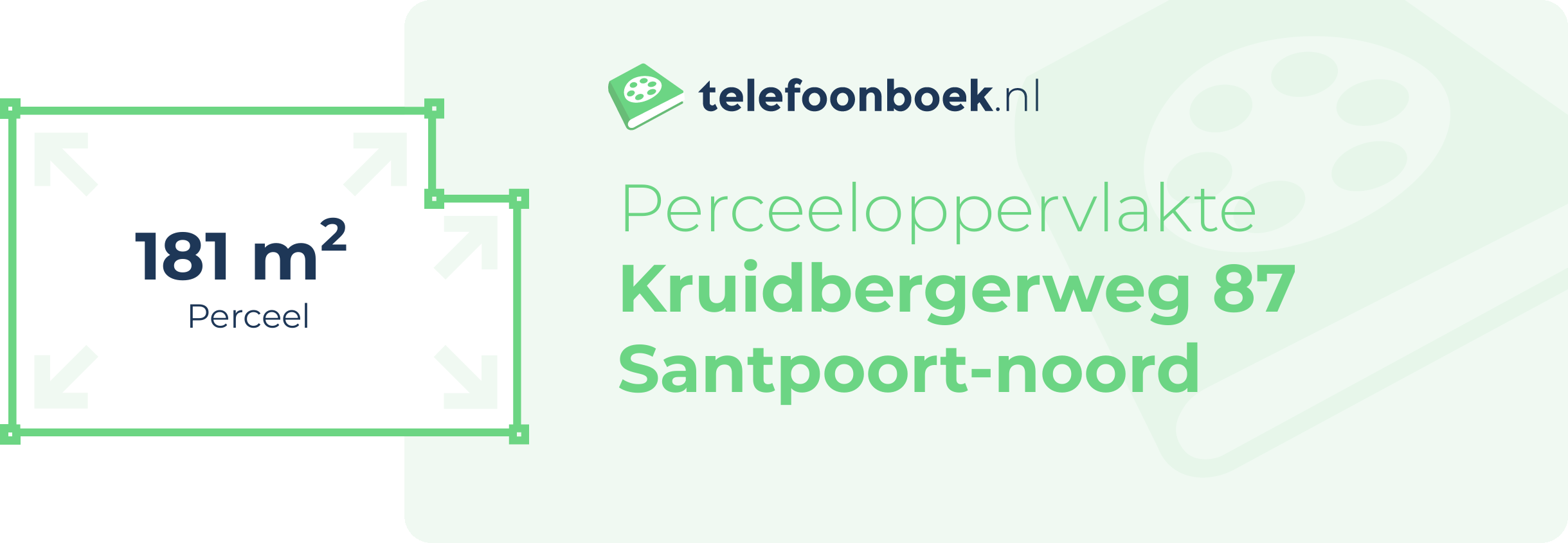 Perceeloppervlakte Kruidbergerweg 87 Santpoort-Noord