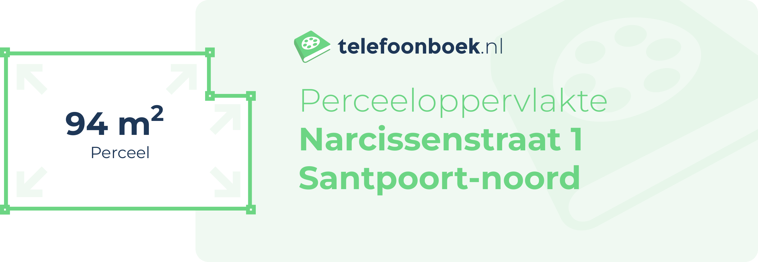 Perceeloppervlakte Narcissenstraat 1 Santpoort-Noord