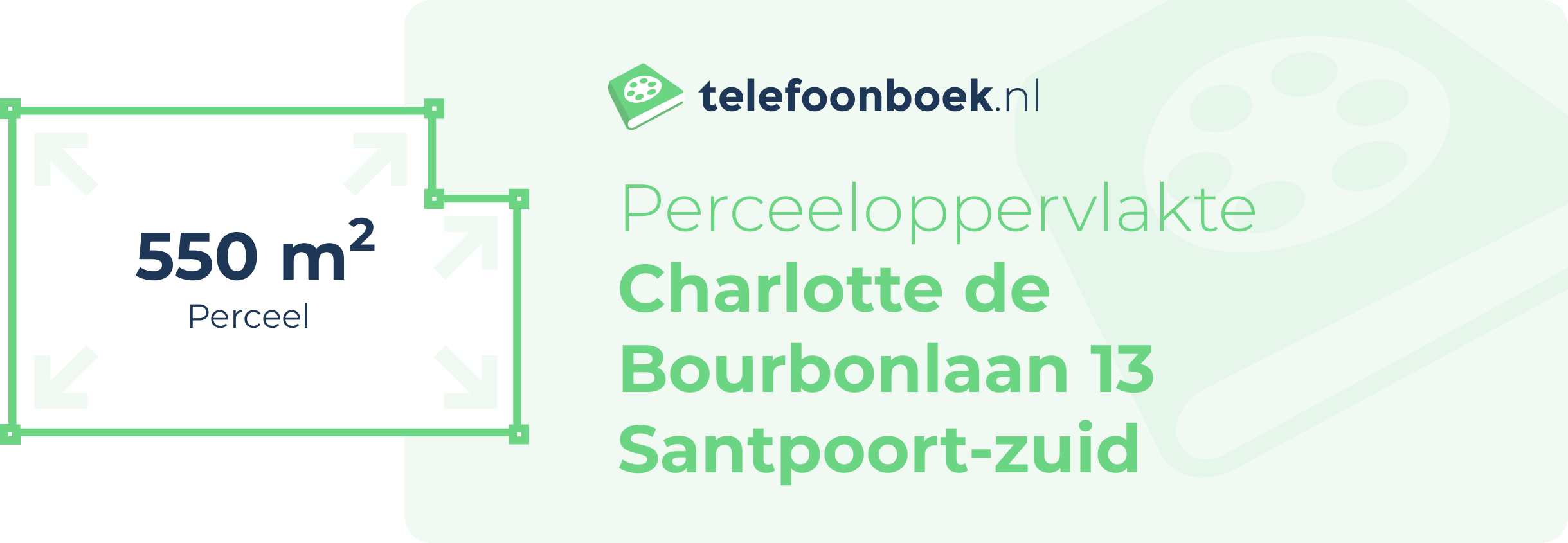 Perceeloppervlakte Charlotte De Bourbonlaan 13 Santpoort-Zuid