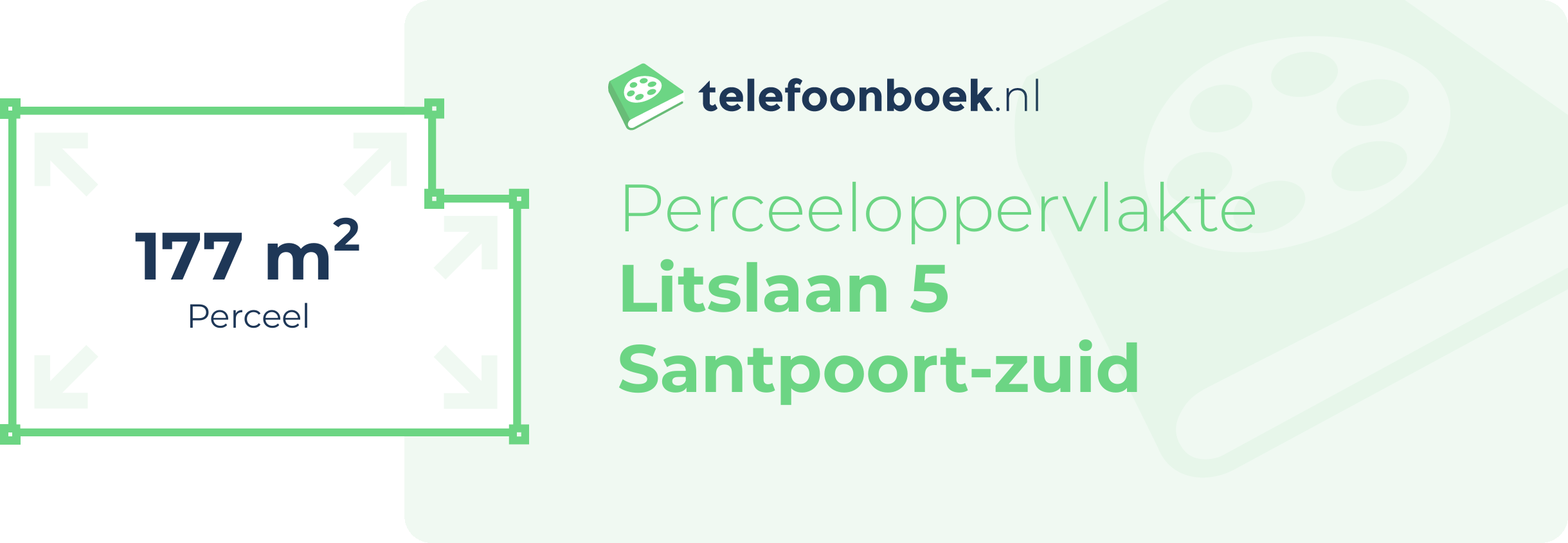 Perceeloppervlakte Litslaan 5 Santpoort-Zuid