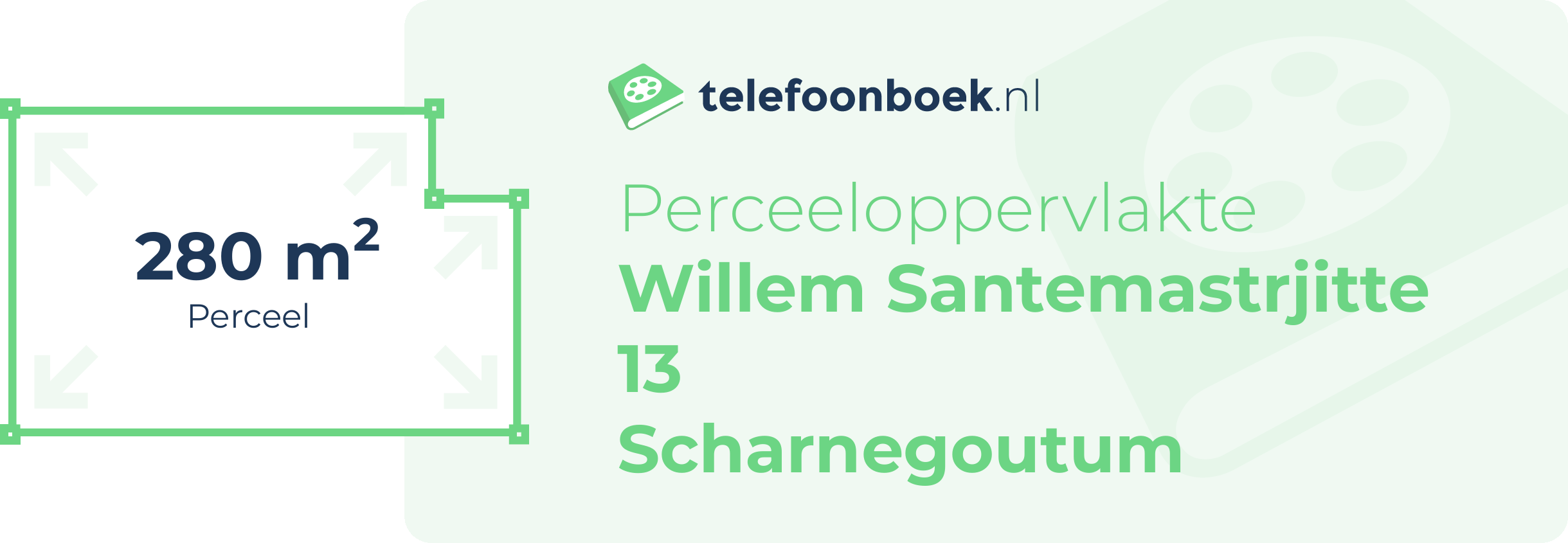 Perceeloppervlakte Willem Santemastrjitte 13 Scharnegoutum