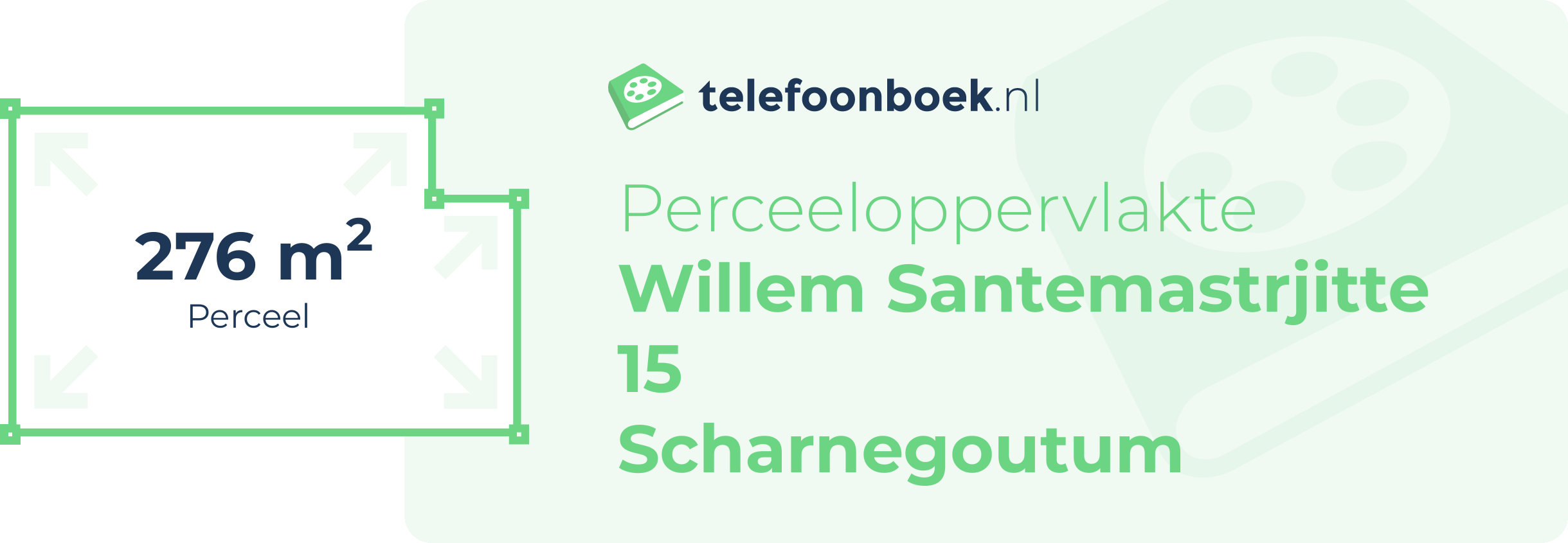 Perceeloppervlakte Willem Santemastrjitte 15 Scharnegoutum