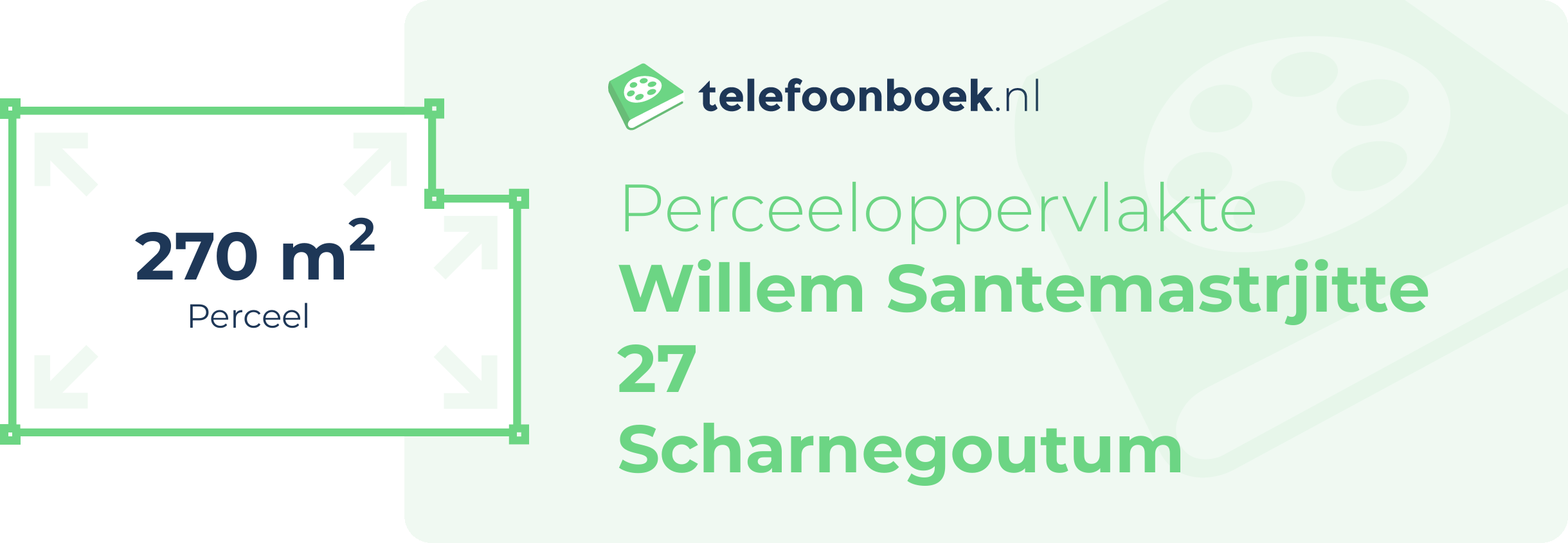 Perceeloppervlakte Willem Santemastrjitte 27 Scharnegoutum