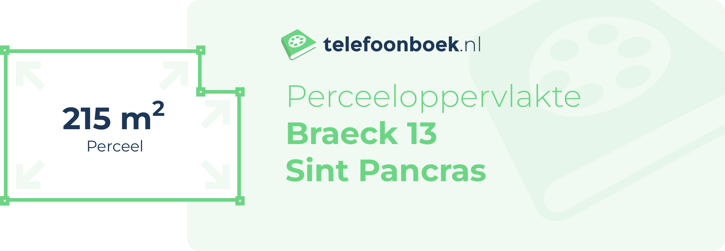 Perceeloppervlakte Braeck 13 Sint Pancras