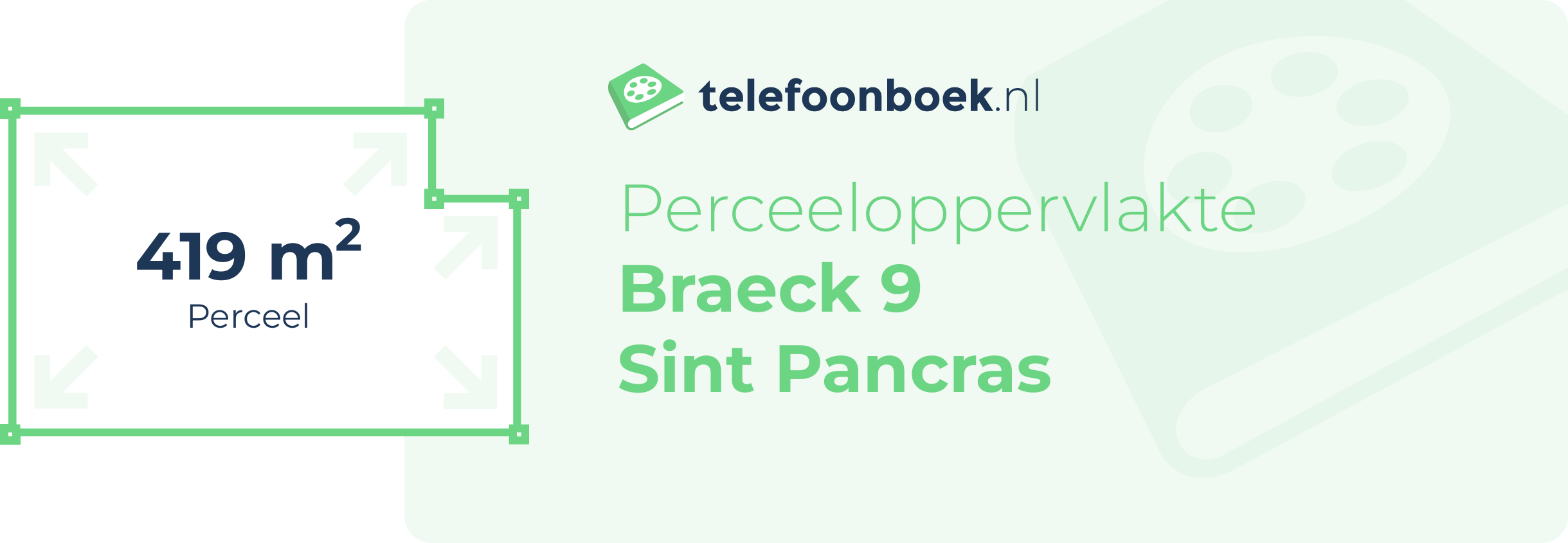 Perceeloppervlakte Braeck 9 Sint Pancras