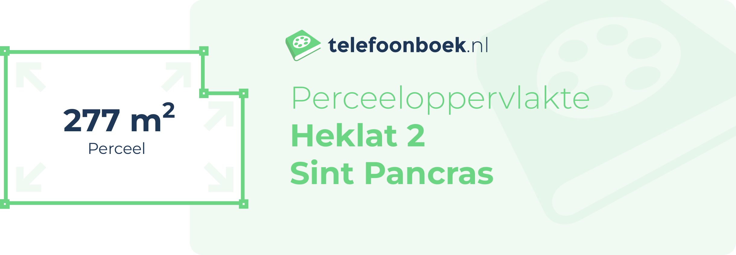 Perceeloppervlakte Heklat 2 Sint Pancras