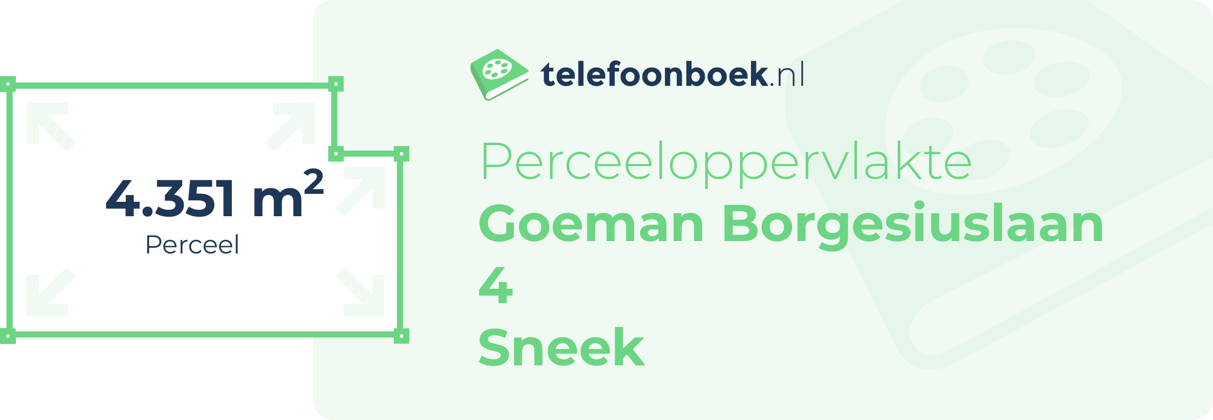 Perceeloppervlakte Goeman Borgesiuslaan 4 Sneek