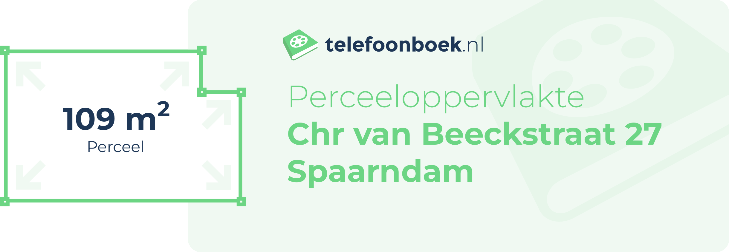 Perceeloppervlakte Chr Van Beeckstraat 27 Spaarndam