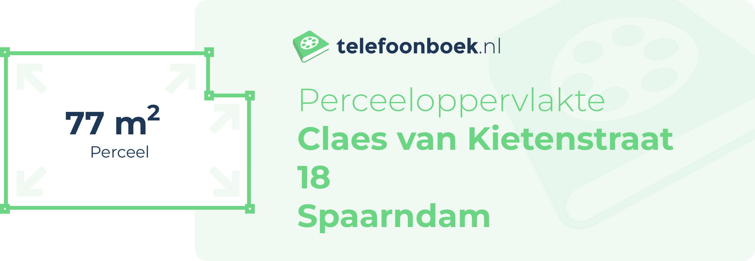 Perceeloppervlakte Claes Van Kietenstraat 18 Spaarndam