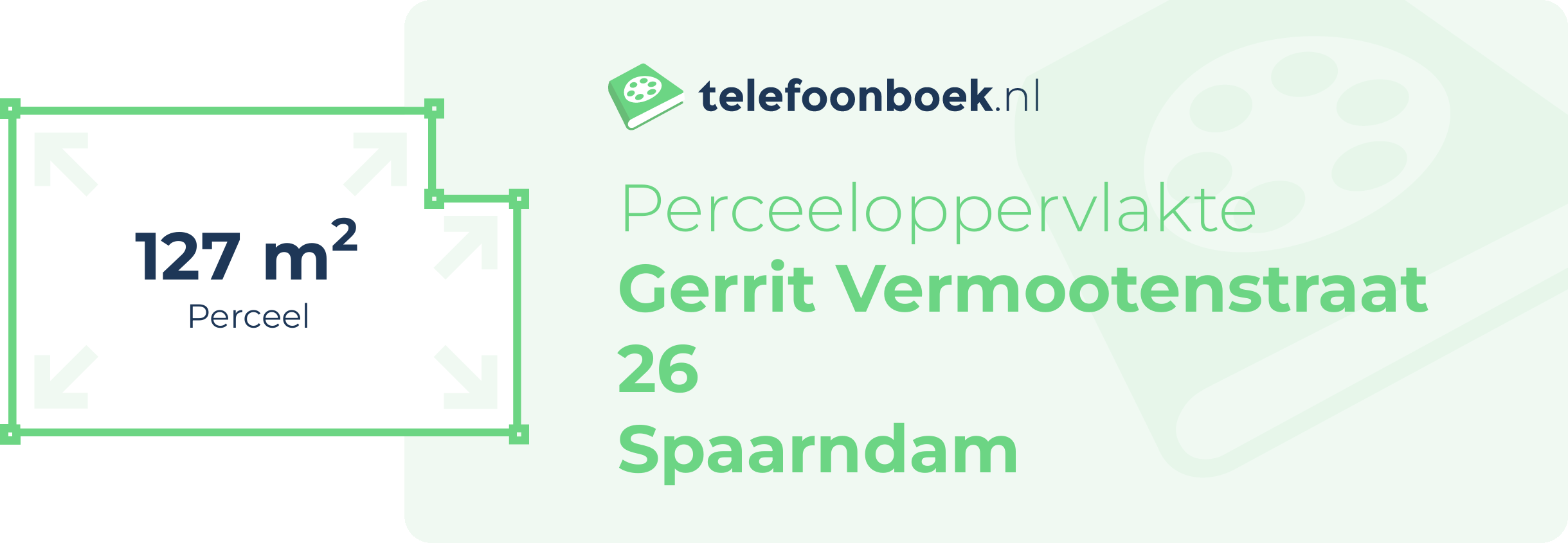 Perceeloppervlakte Gerrit Vermootenstraat 26 Spaarndam