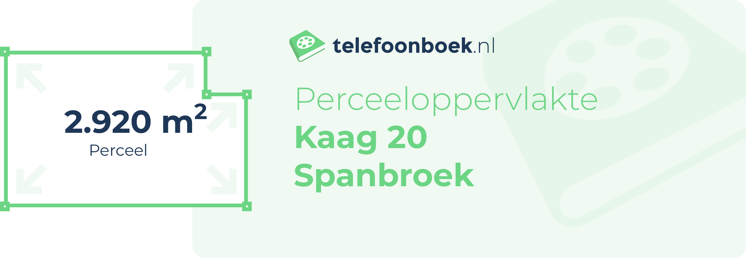 Perceeloppervlakte Kaag 20 Spanbroek