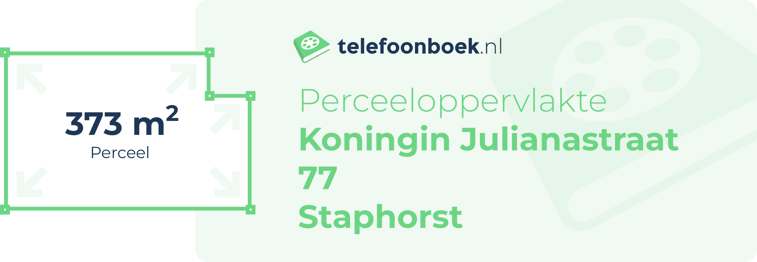 Perceeloppervlakte Koningin Julianastraat 77 Staphorst