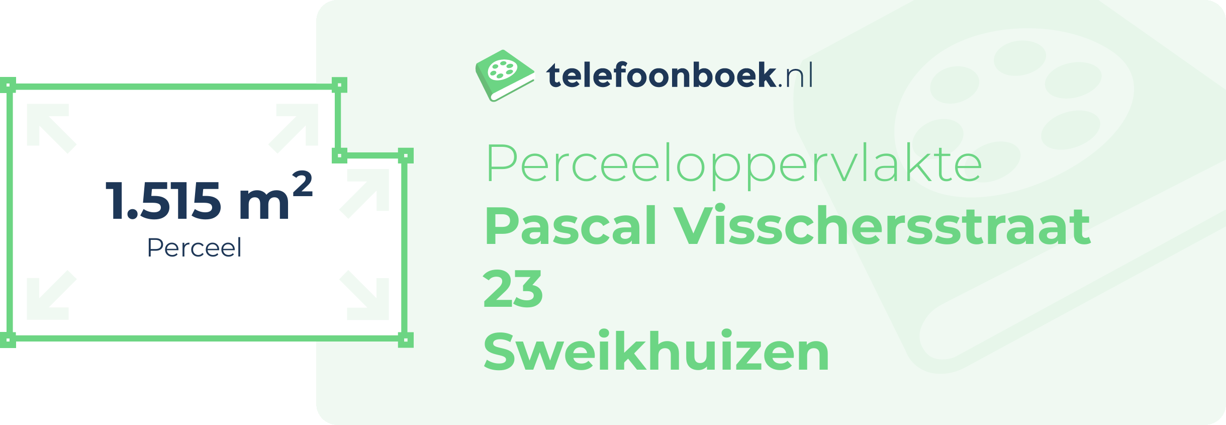 Perceeloppervlakte Pascal Visschersstraat 23 Sweikhuizen