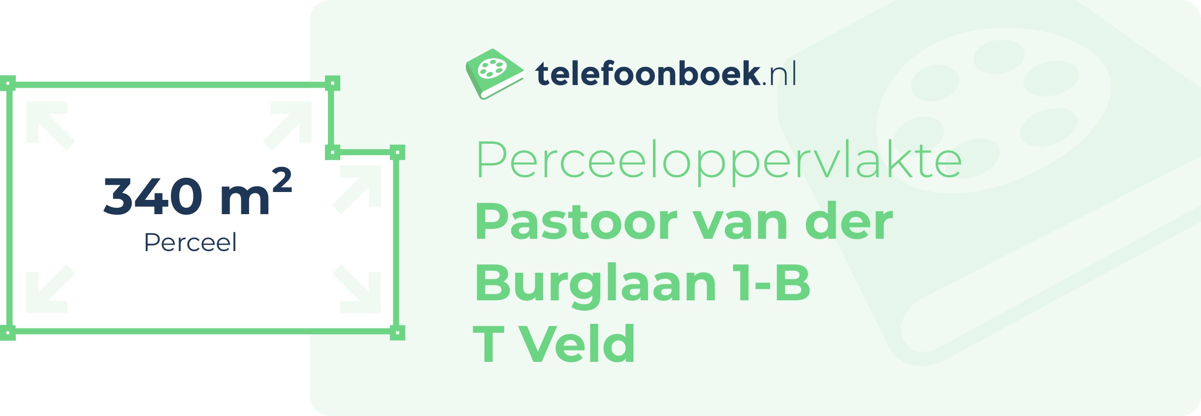 Perceeloppervlakte Pastoor Van Der Burglaan 1-B T Veld