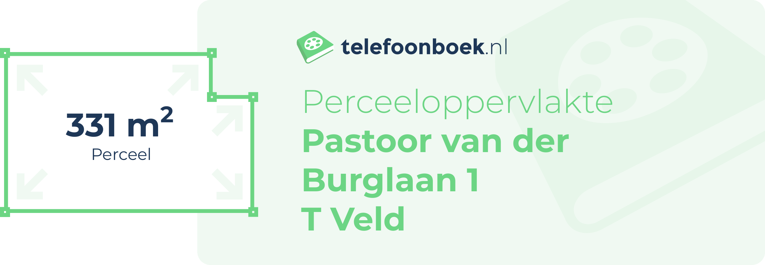 Perceeloppervlakte Pastoor Van Der Burglaan 1 T Veld