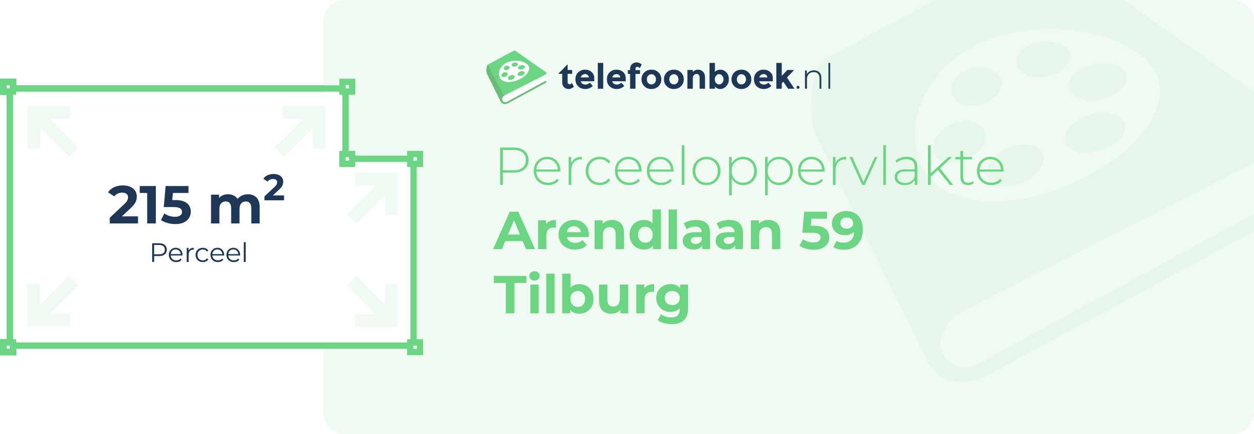 Perceeloppervlakte Arendlaan 59 Tilburg