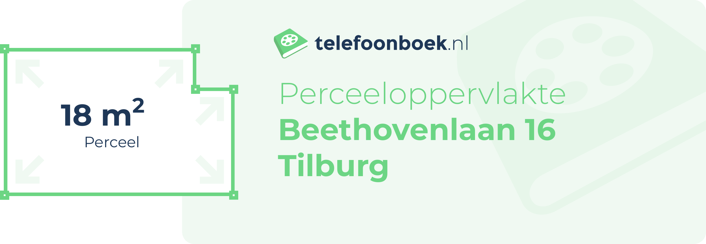 Perceeloppervlakte Beethovenlaan 16 Tilburg