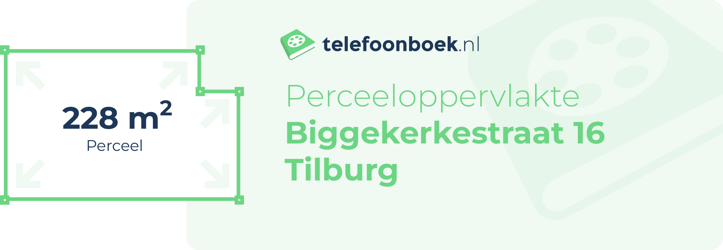 Perceeloppervlakte Biggekerkestraat 16 Tilburg