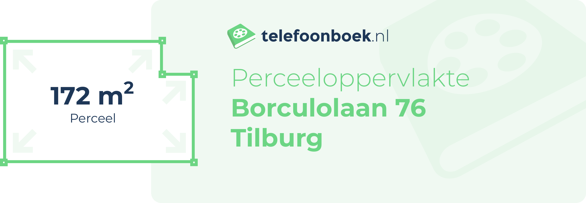 Perceeloppervlakte Borculolaan 76 Tilburg