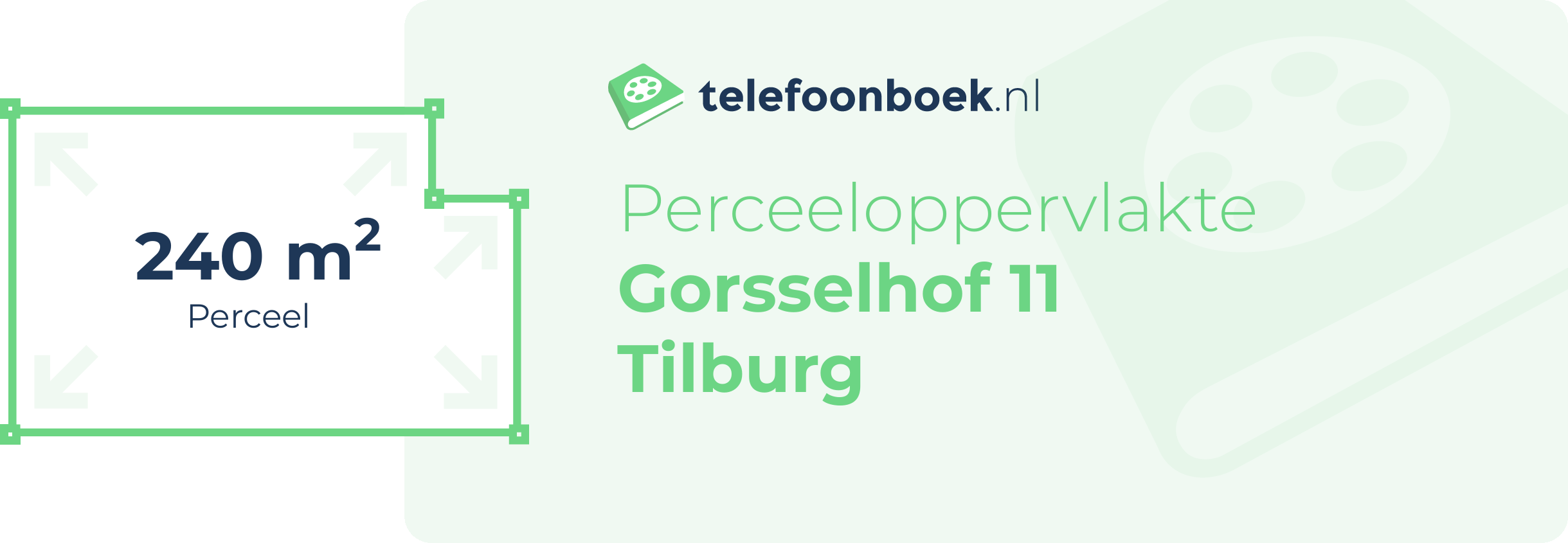 Perceeloppervlakte Gorsselhof 11 Tilburg